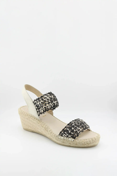 Juncal Aguirre Woven Strap Wedge Sandal